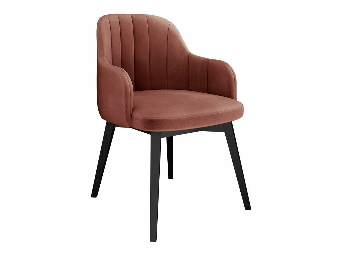 Étkezőgarnitúra Zestaw 05 4xS105 ORION FI 120, Asztal színe: Fényes fehér + Fényes fekete, Szék színe: Fekete + Magic Velvet 2258