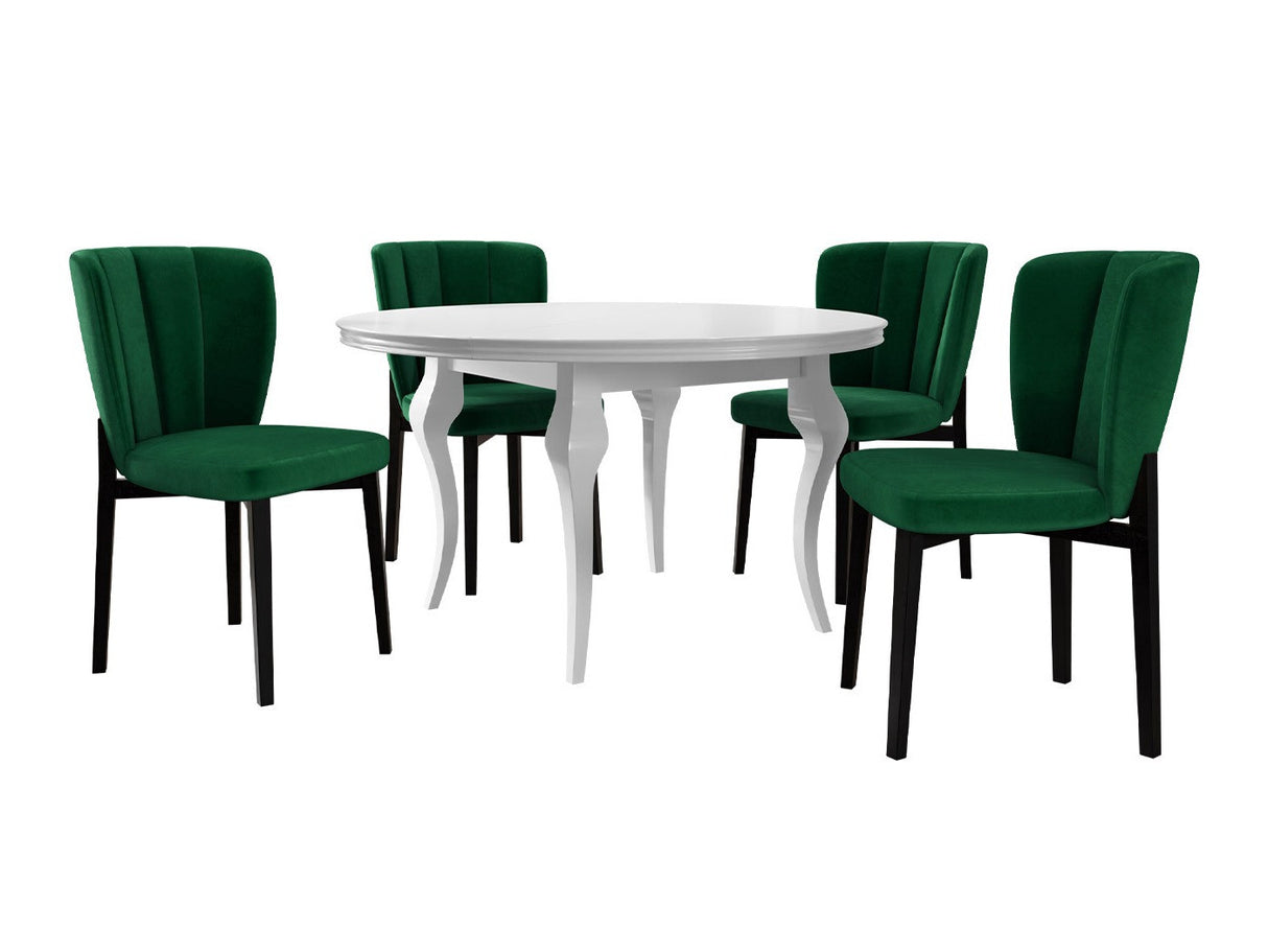 Étkezőgarnitúra Zestaw 08 4xS106 LARA FI, Szék színe: Magic Velvet 2225