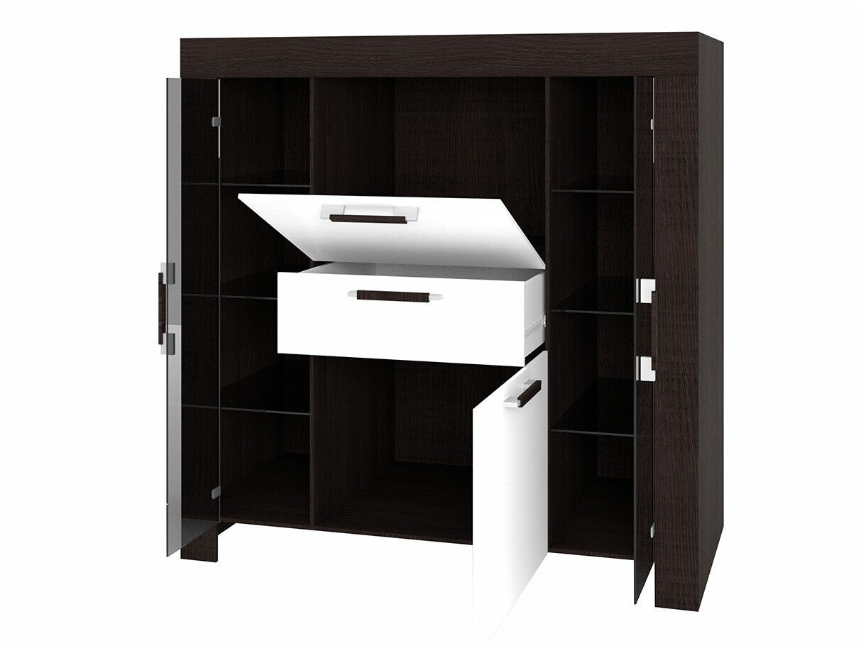 Nappali szett Meble CEZAR I_NEW, Szín: Sonoma tölgy, Led világítás: Nem