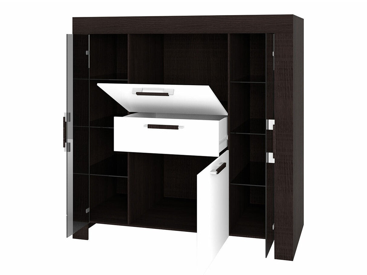 Nappali szett Meble CEZAR I_NEW, Szín: Sonoma tölgy, Led világítás: Igen