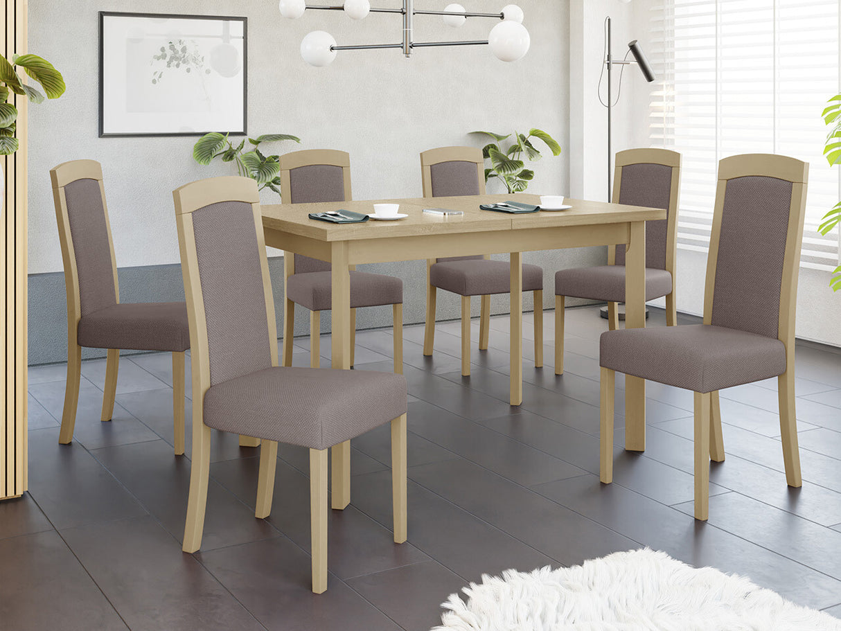 Szék Krzesło ROMA 7, Fa színe: Sonoma tölgy, Kárpit: Hygge 20