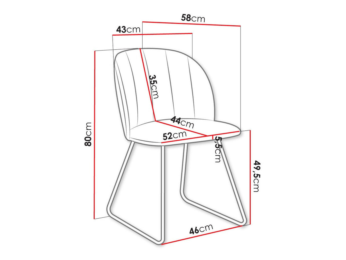 Szék Krzesło SM100, Szín: Magic Velvet 2216