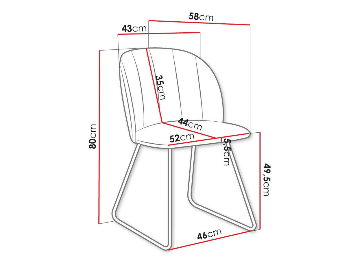 Szék Krzesło SM100, Szín: Magic Velvet 2217