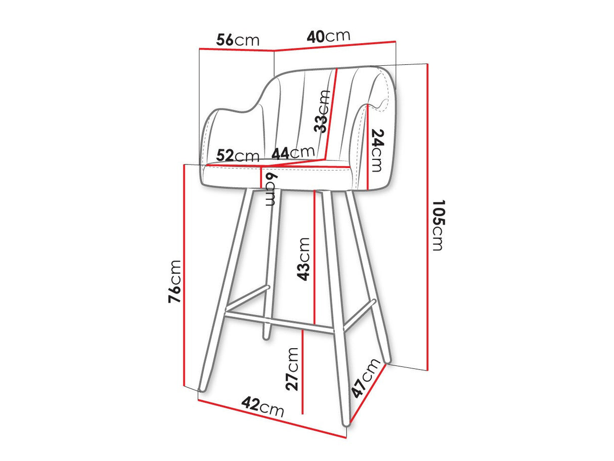 Bárszék Hoker SH1, Szín: Magic Velvet 2216