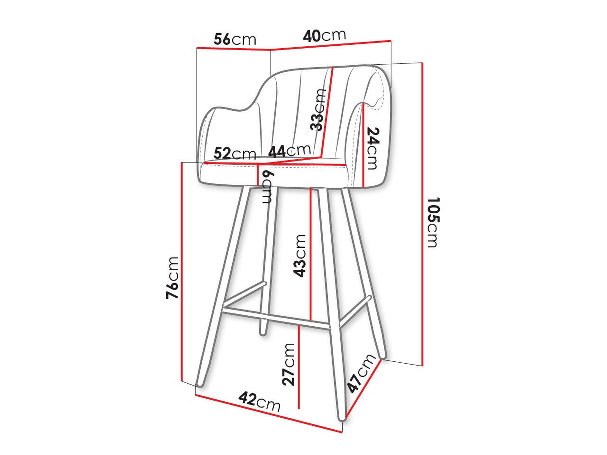 Bárszék Hoker SH1, Szín: Magic Velvet 2217