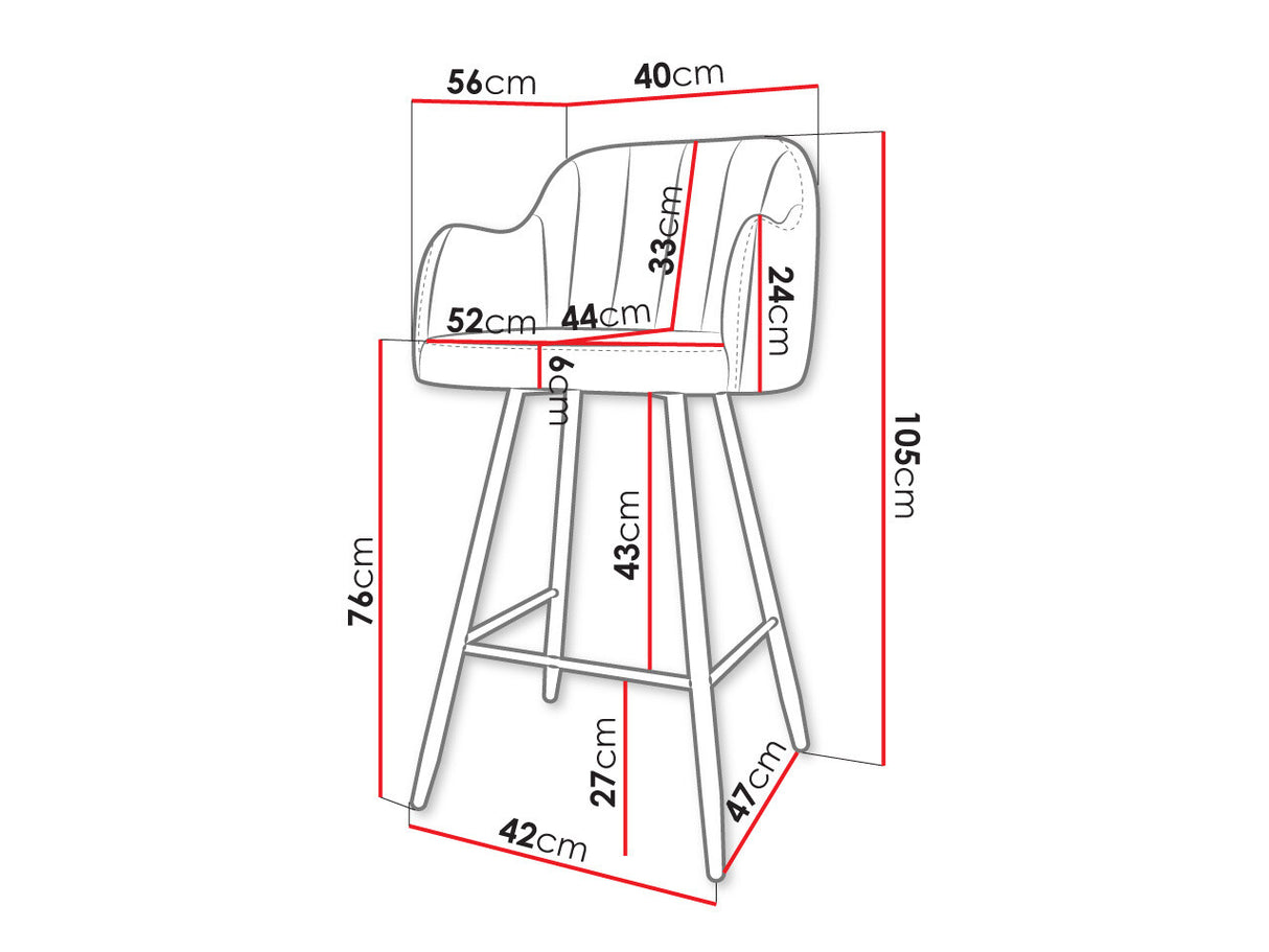 Bárszék Hoker SH1, Szín: Magic Velvet 2225