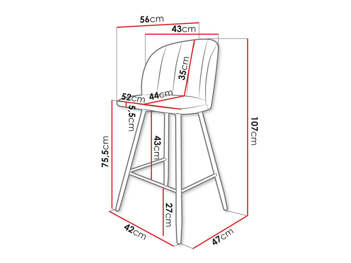 Bárszék Hoker SH2, Szín: Magic Velvet 2219