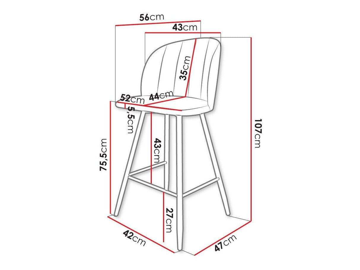 Bárszék Hoker SH2, Szín: Magic Velvet 2217