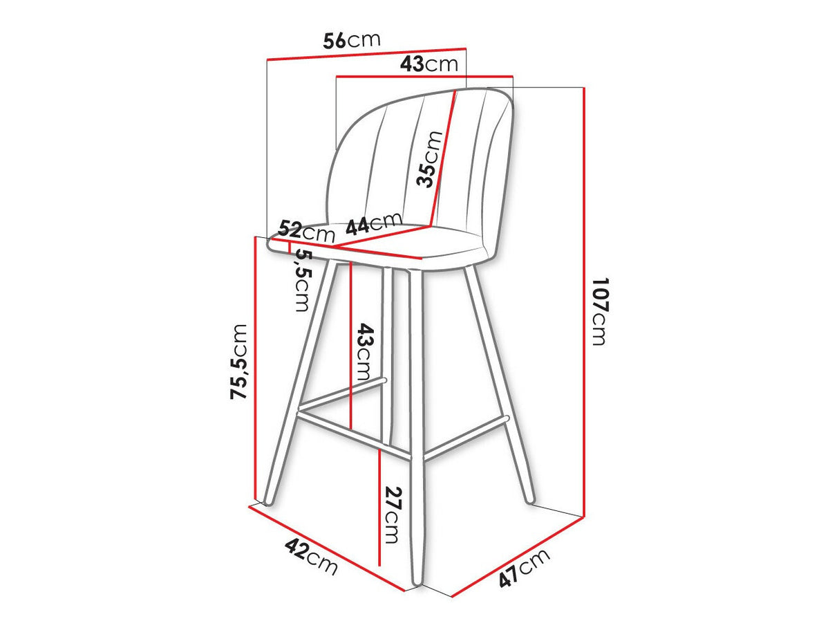 Bárszék Hoker SH2, Szín: Magic Velvet 2216