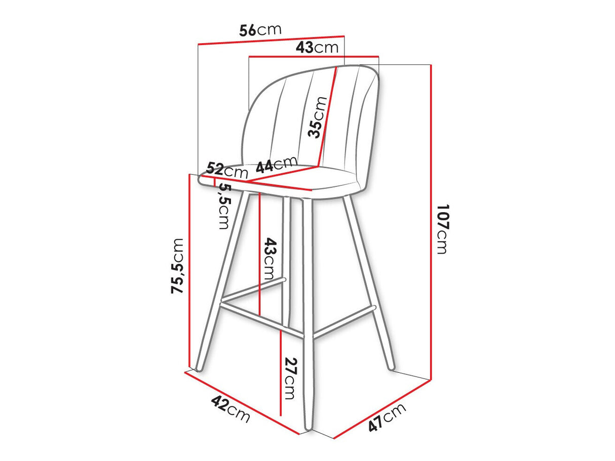 Bárszék Hoker SH2, Szín: Magic Velvet 2225