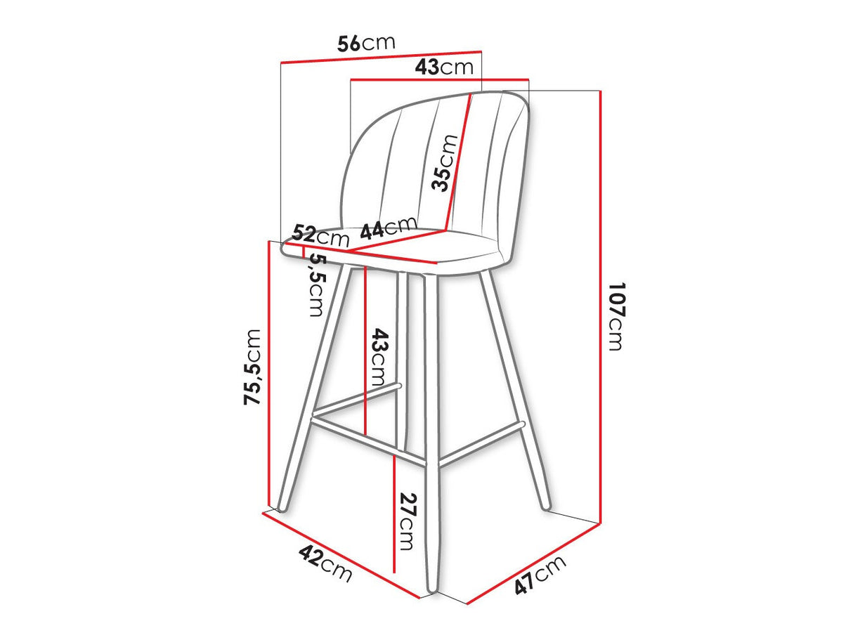 Bárszék Hoker SH2, Szín: Magic Velvet 2250
