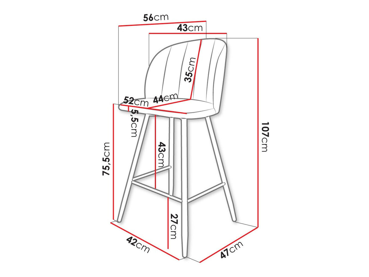 Bárszék Hoker SH2, Szín: Magic Velvet 2258