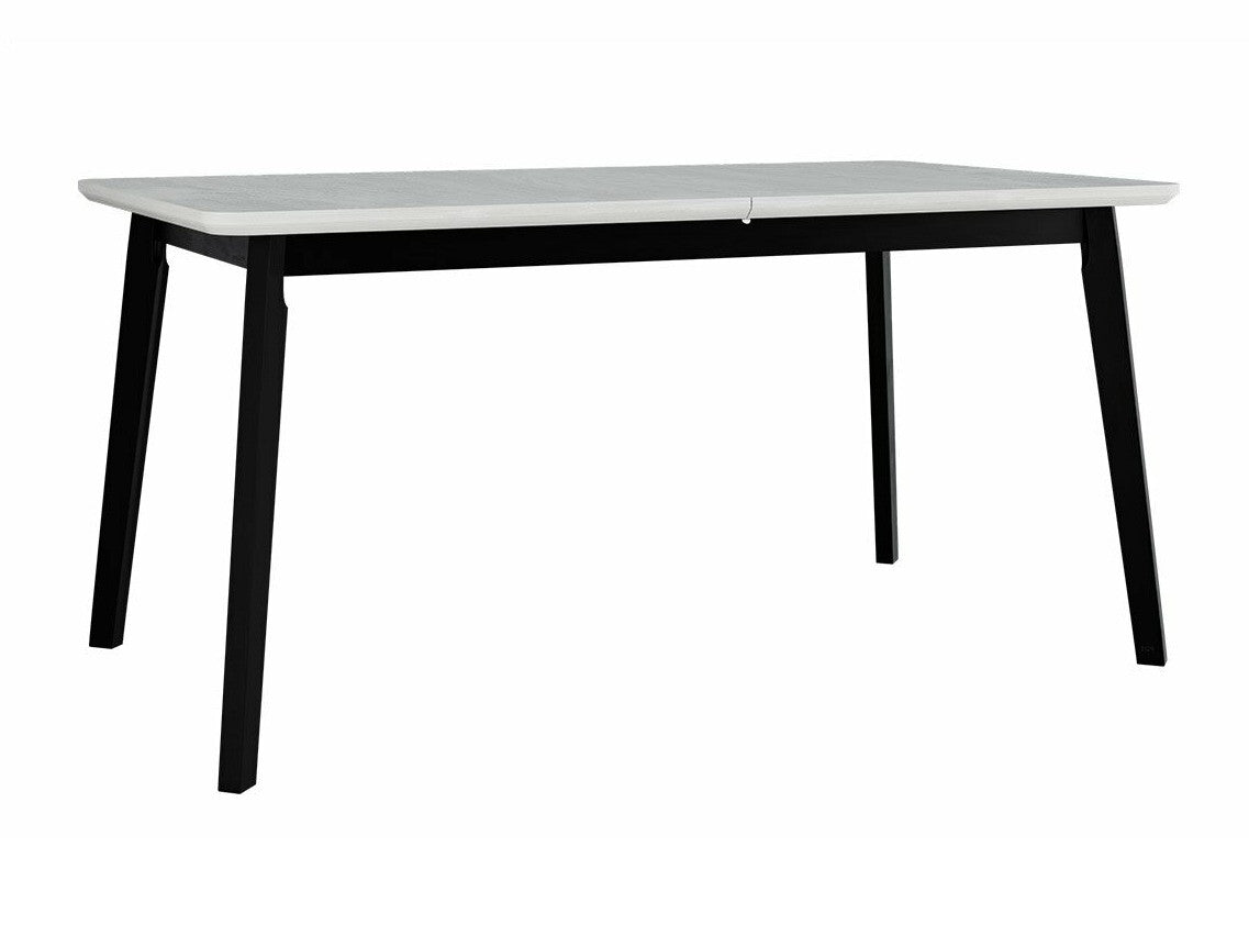 Étkezőgarnitúra Zestaw 19 (OSLO 8 + HUGO 1_NEW), Kárpit: Hygge 20, Fa színe: Fehér + Fekete