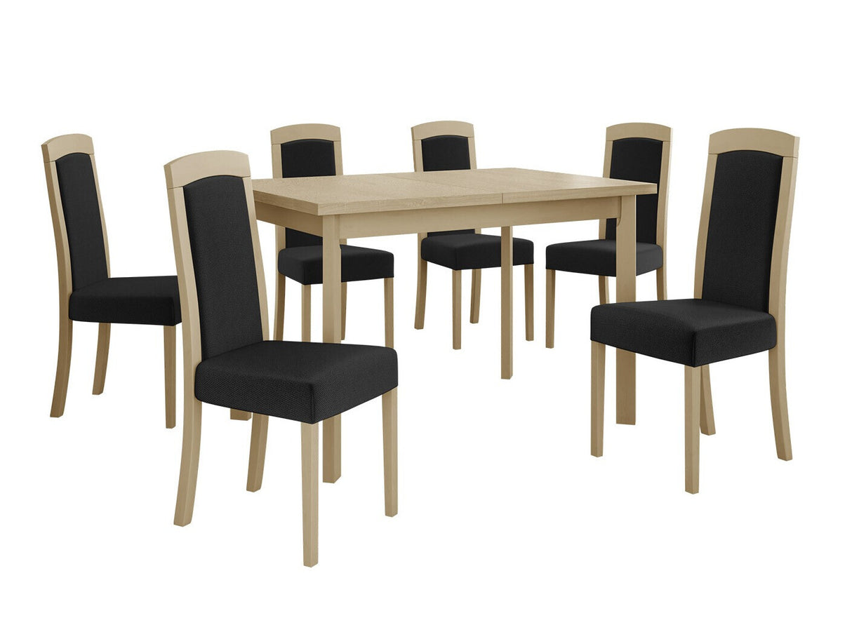 Étkezőgarnitúra Zestaw 26 (MAX 5 P + ROMA 7), Fa színe: Sonoma tölgy, Kárpit: Kronos 7