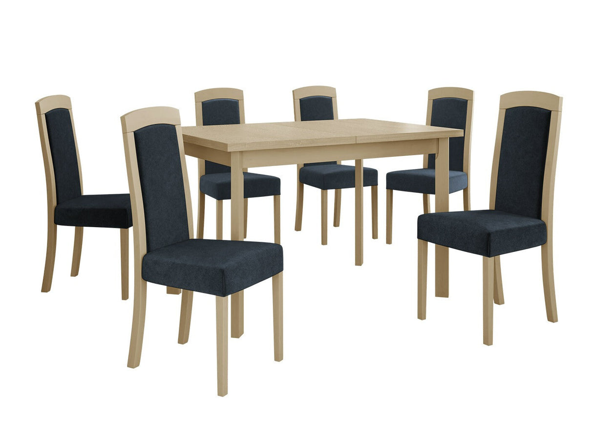 Étkezőgarnitúra Zestaw 26 (MAX 5 P + ROMA 7), Fa színe: Sonoma tölgy, Kárpit: Zetta 300