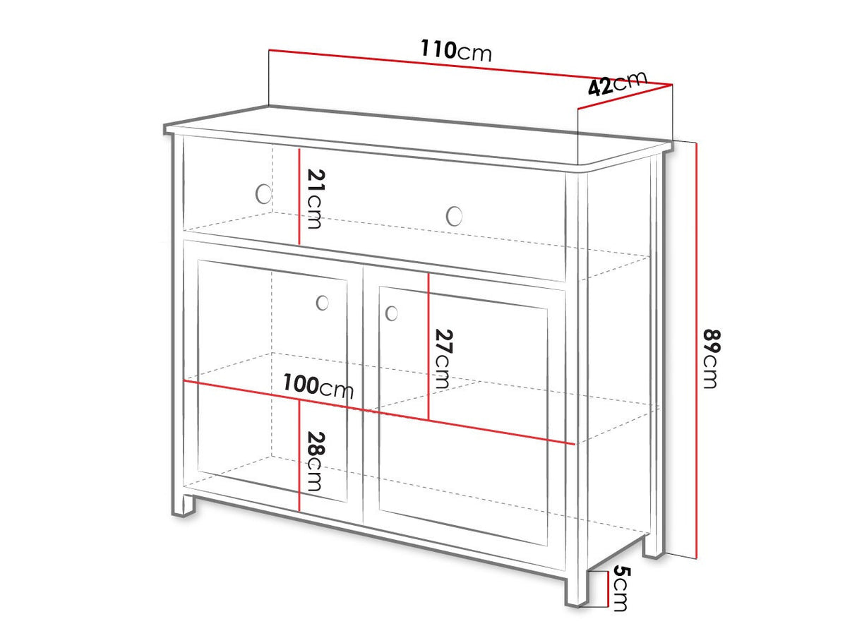 Komód Luna LN-05, Tükör: Nem