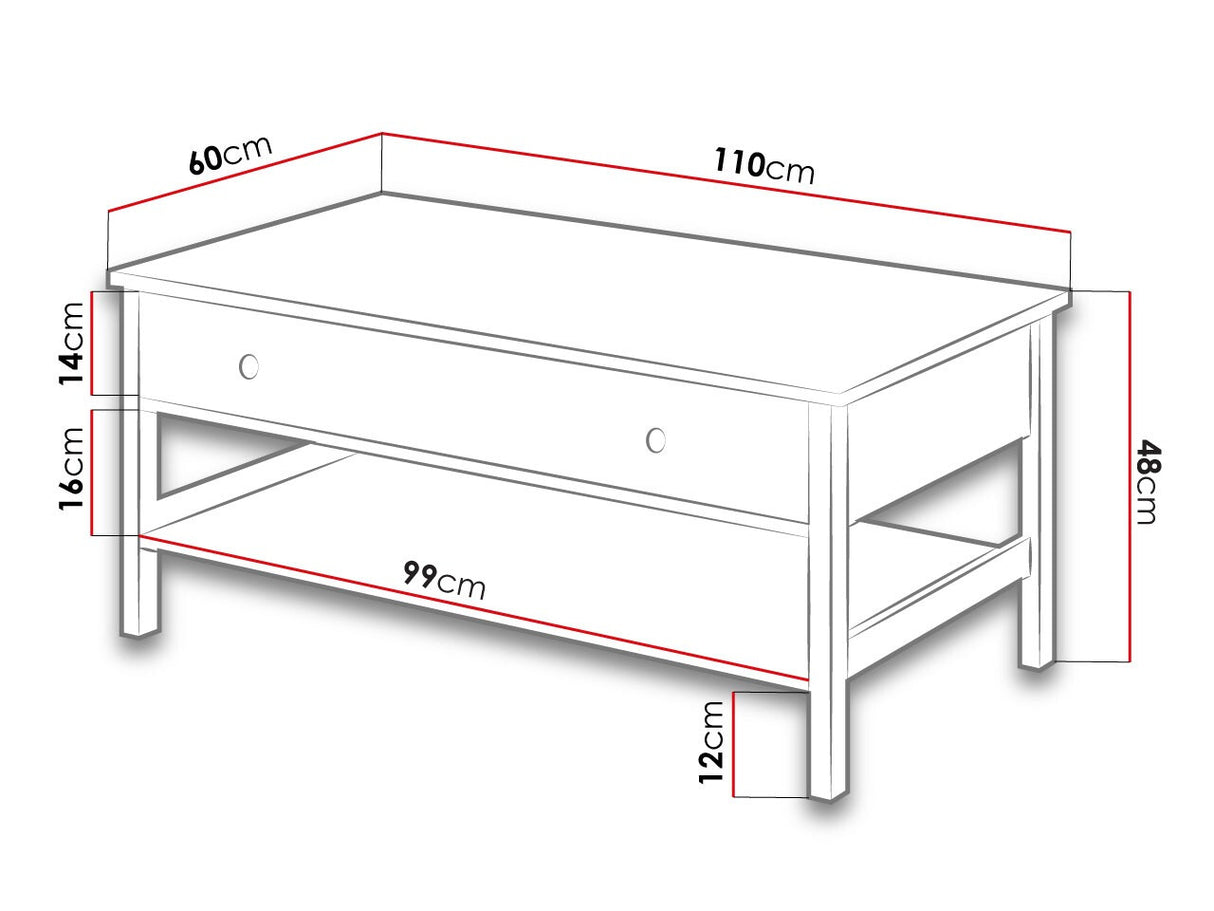 Dohányzóasztal LUNA LN-15