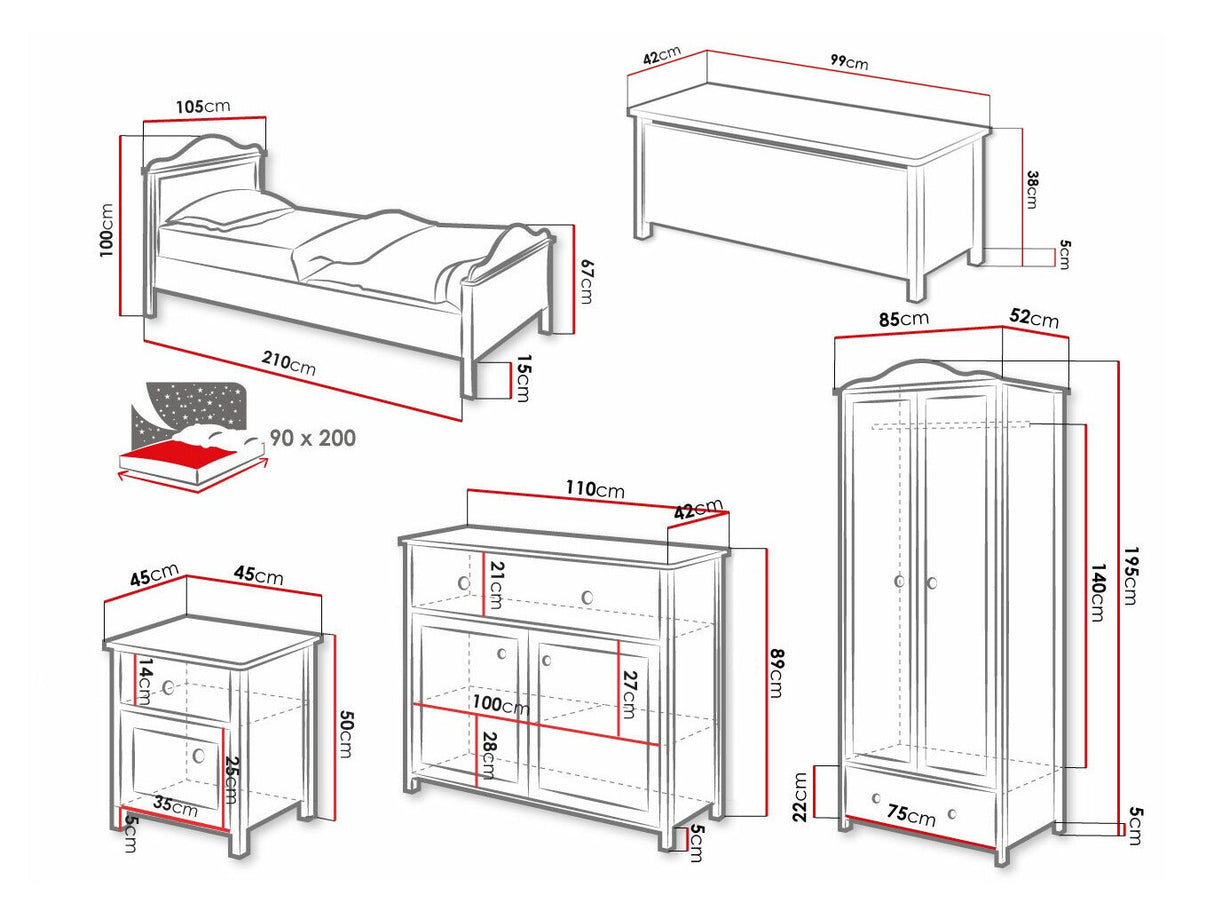 Gyerekszoba garnitúra Luna 01