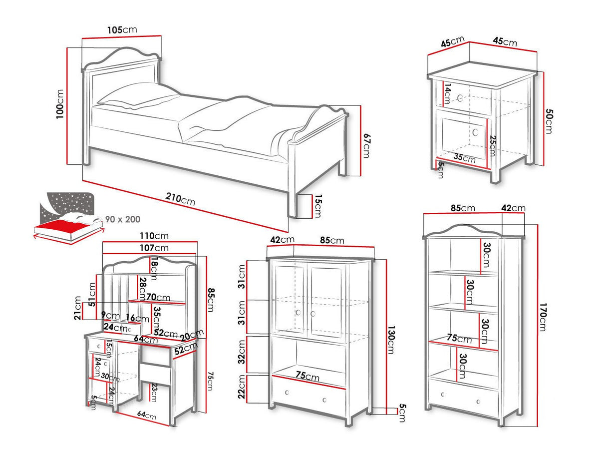 Gyerekszoba garnitúra Luna 02