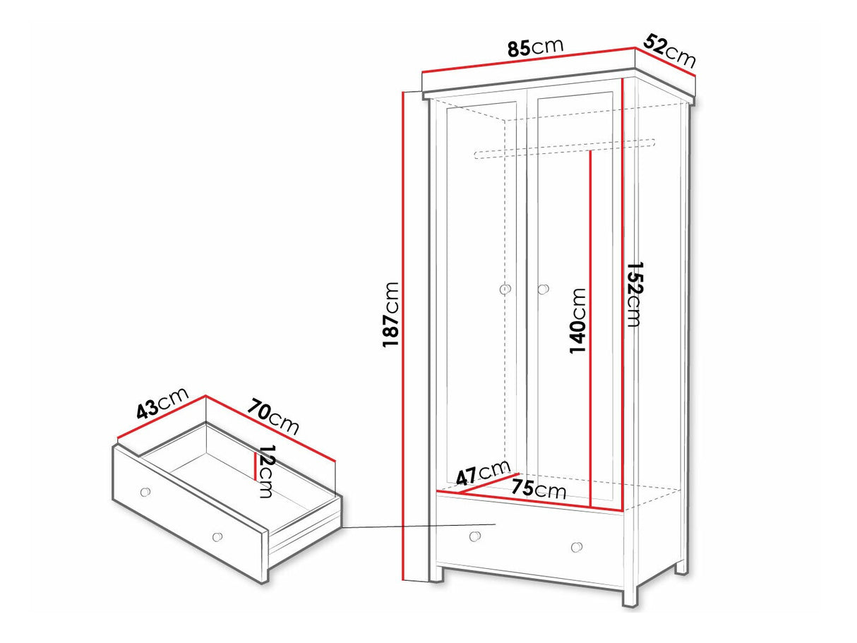 Gardróbszekrény 2D Story SR01