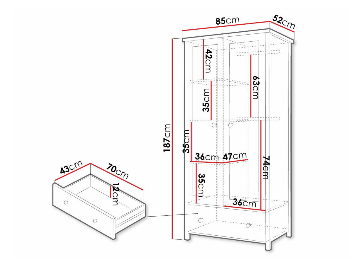 Gardróbszekrény 2D1S Story SR12