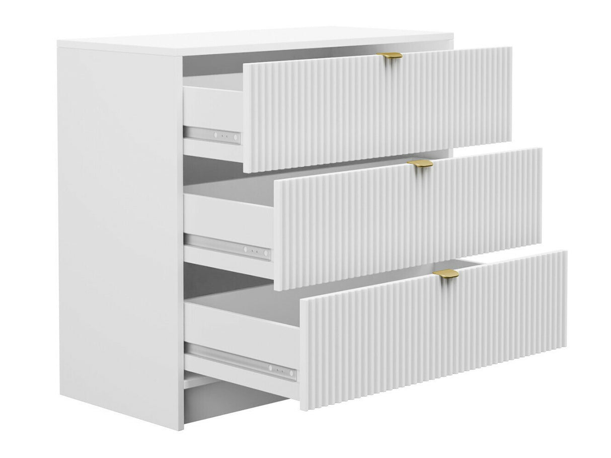 Komód 3SZ TIRENO, Szín: Fehér