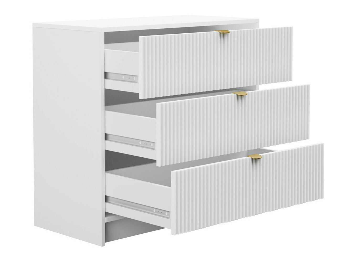 Komód 3SZ TIRENO, Szín: Fehér