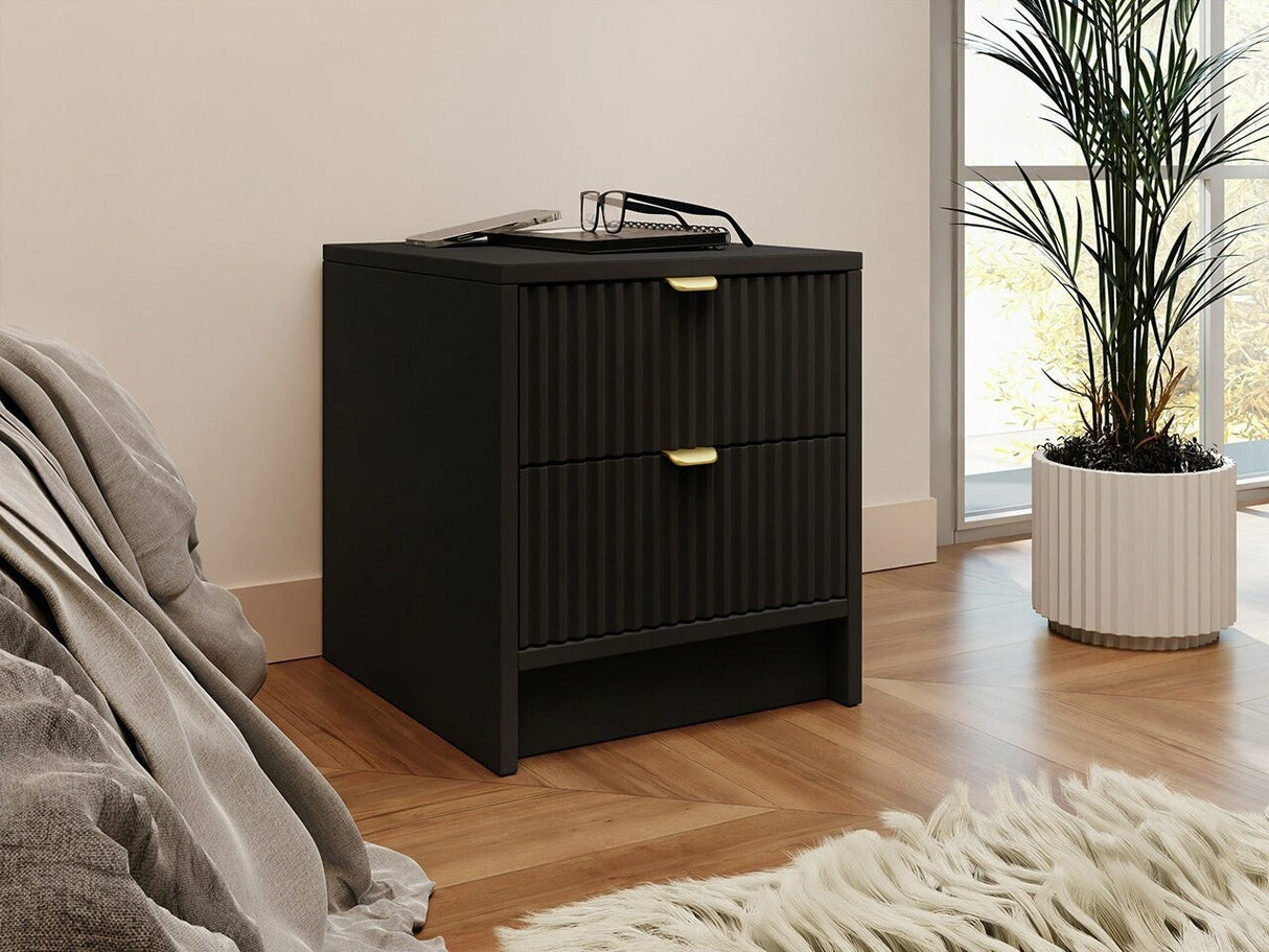 Éjjeliszekrény Stolik nemcny 2SZ TIRENO, Szín: Fekete