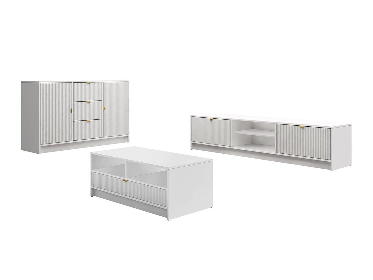 Nappali szett Meble TIRENO I, Szín: Fehér