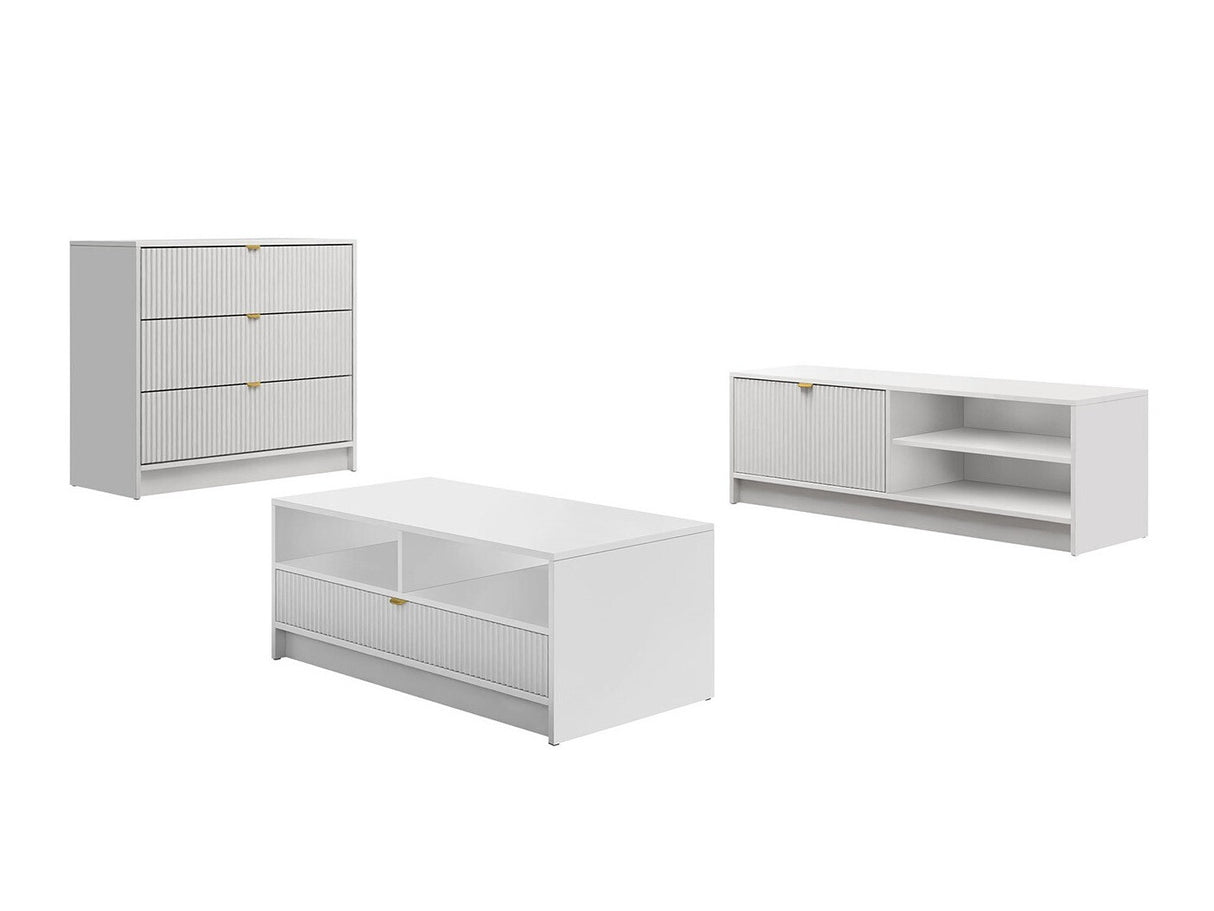 Nappali szett Meble TIRENO II, Szín: Fehér