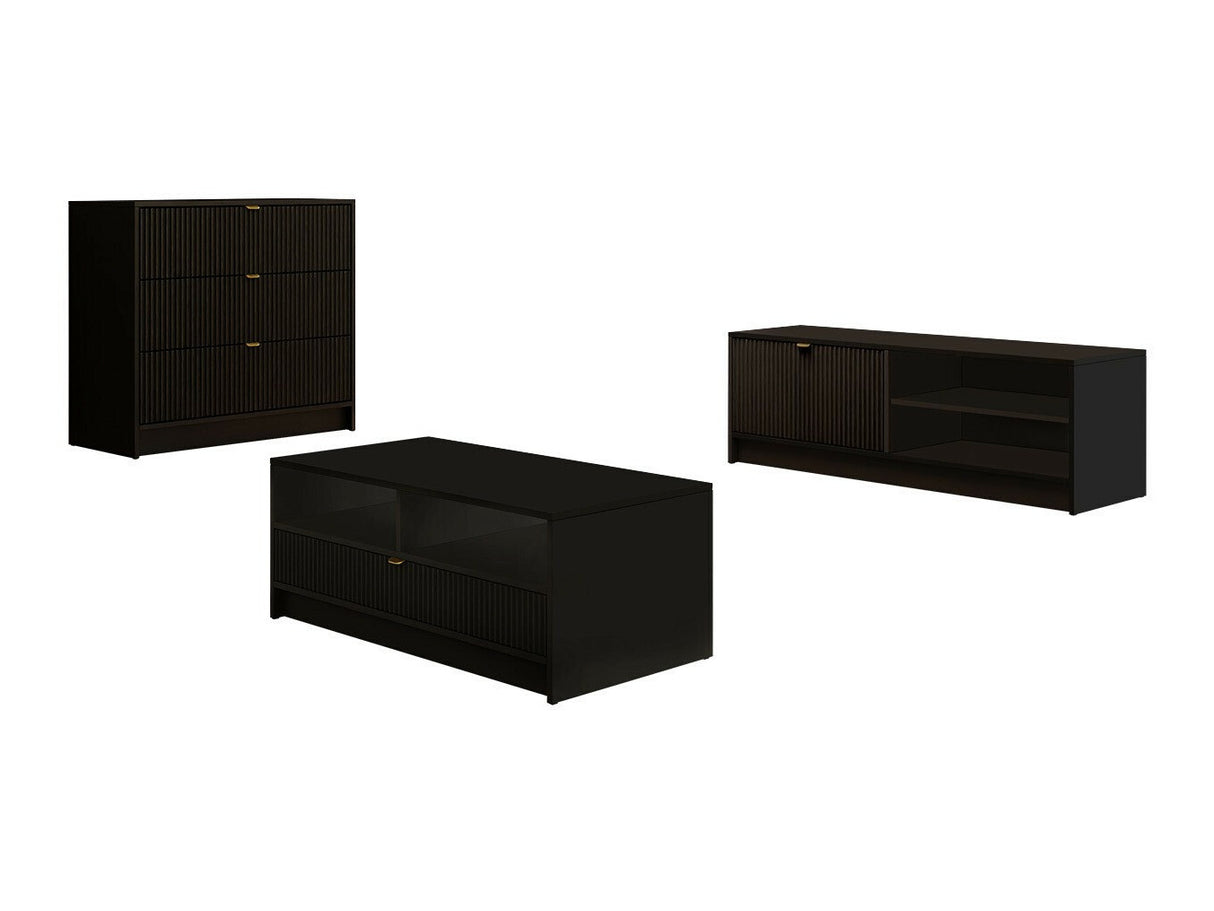 Nappali szett Meble TIRENO II, Szín: Fekete