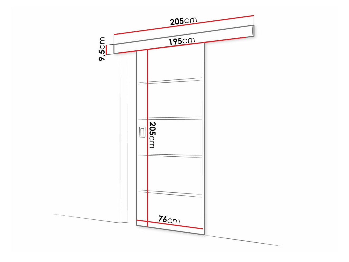 Tolóajtók Drzwi WERDI PLUS 70 + samodomykacz, Szín: Sonoma tölgy