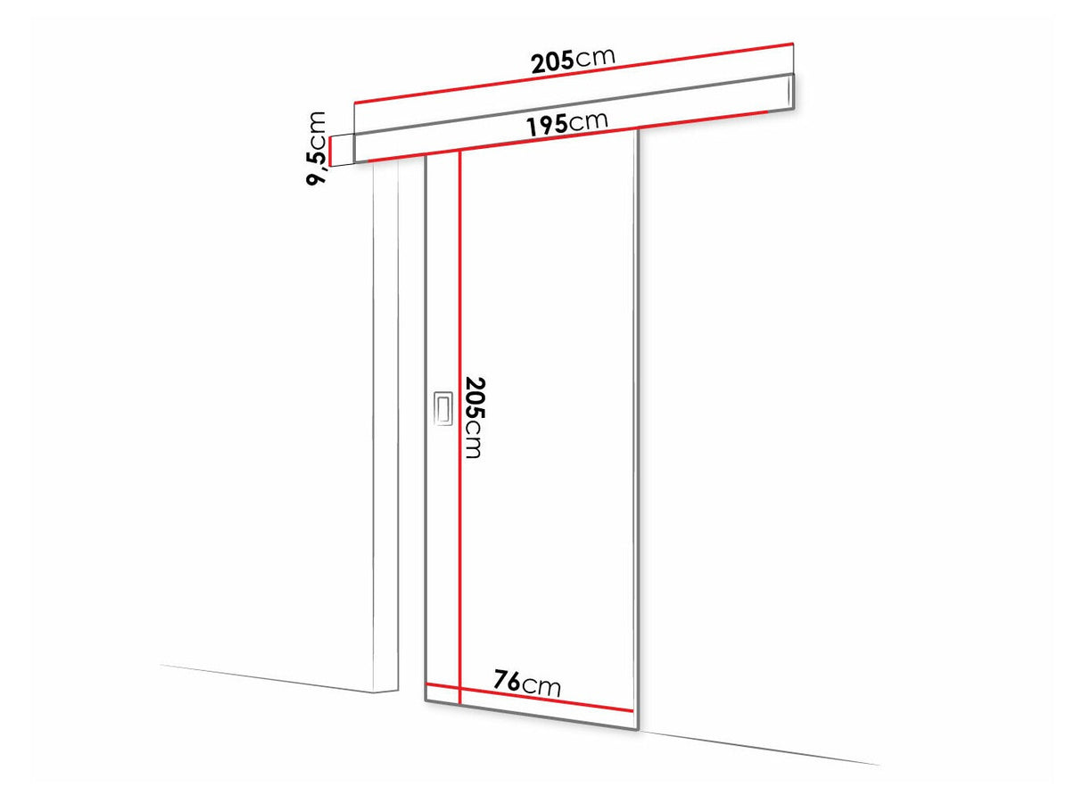 Tolóajtók Drzwi WERDI 70 + samodomykacz, Szín: Craft tölgy