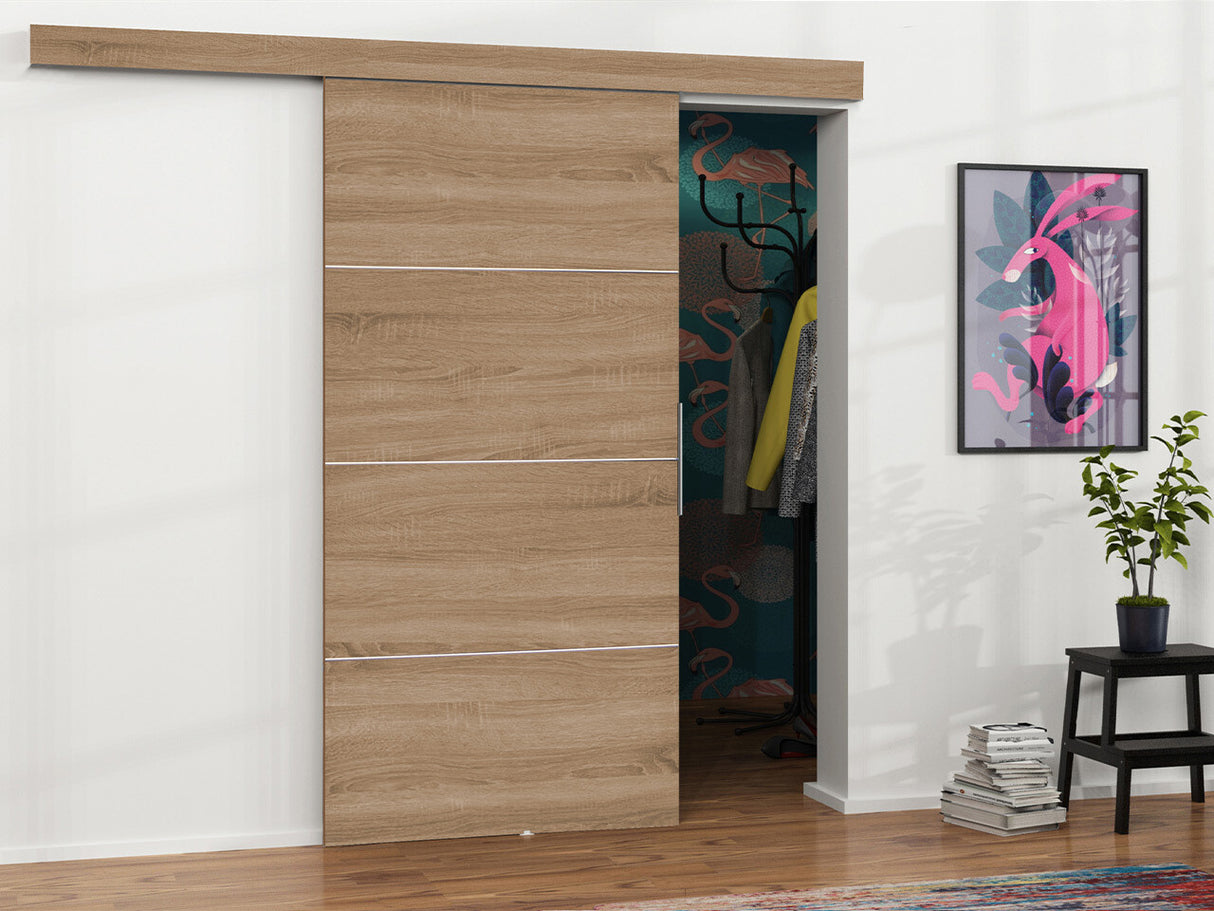 Tolóajtók Drzwi MALIBU PLUS 70 + samodomykacz, Szín: Sonoma tölgy