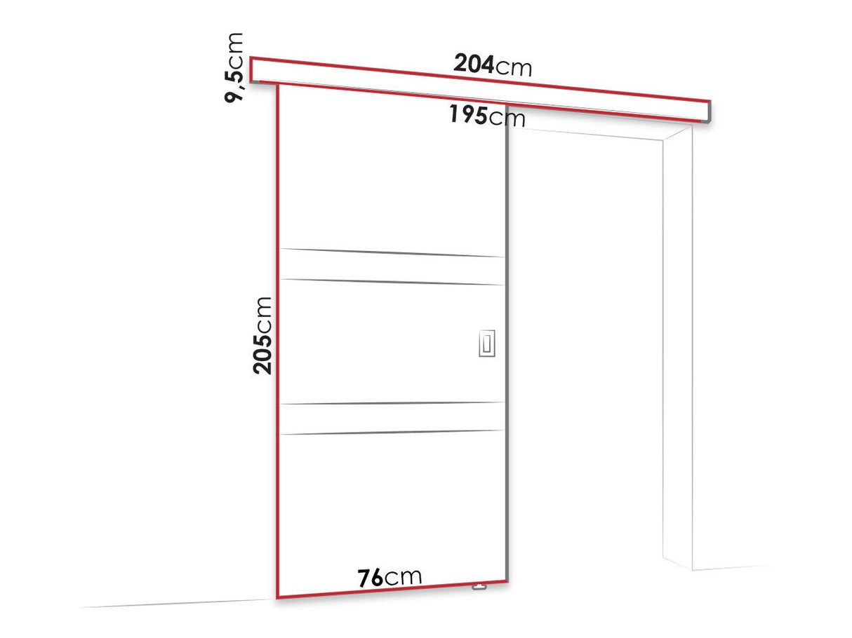 Tolóajtók Drzwi LUMBA 70 + samodomykacz, Szín: Fehér + Fekete