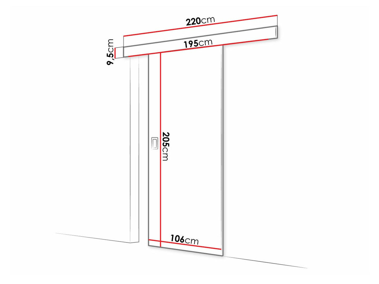 Tolóajtók Drzwi WERDI 100 + samodomykacz, Szín: Sonoma tölgy