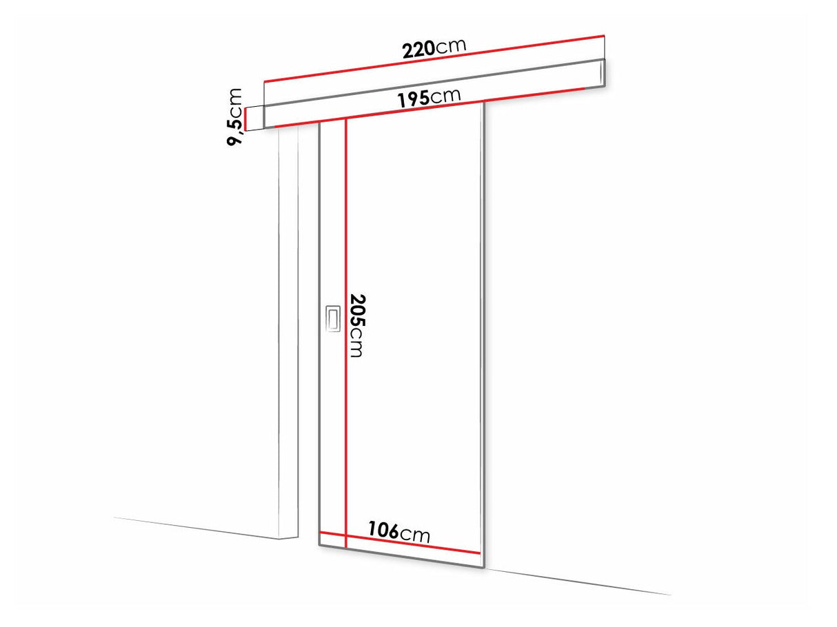 Tolóajtók Drzwi WERDI 100 + samodomykacz, Szín: Sötét kőris