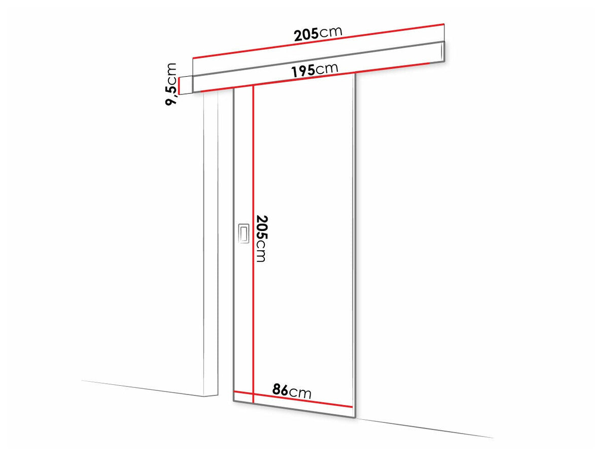 Tolóajtók Drzwi WERDI 80 + samodomykacz, Szín: Sötét kőris