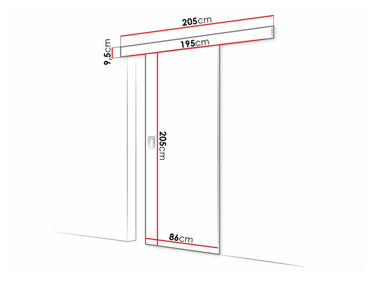 Tolóajtók Drzwi WERDI 80 + samodomykacz, Szín: Grafit