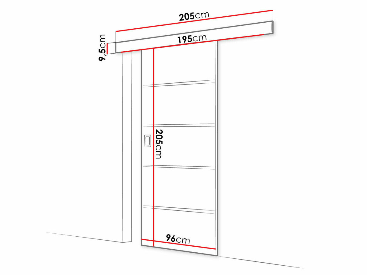 Tolóajtók Drzwi WERDI PLUS 90 + samodomykacz, Szín: Grafit