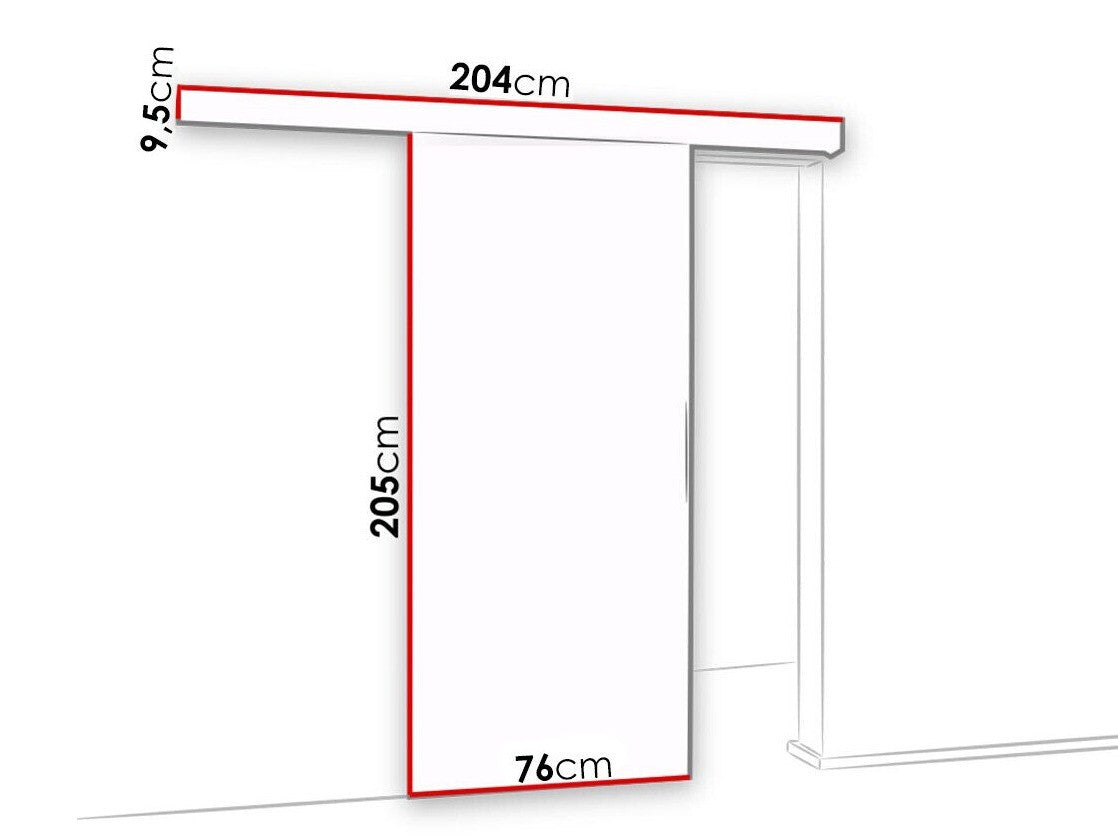 Tolóajtók Drzwi MIRROR 70 + samodomykacz Biały / Lustro