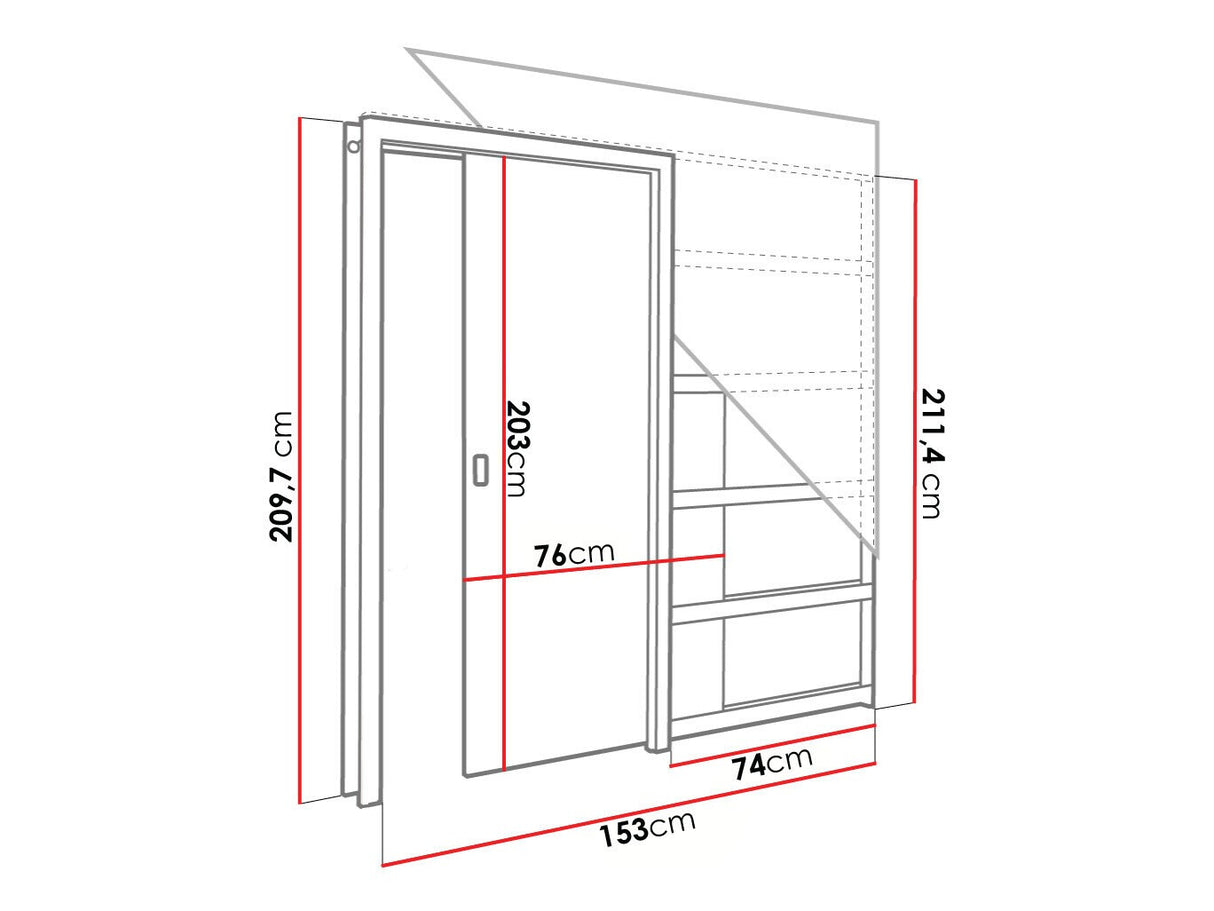 Tolóajtók Drzwi w kasecie EVO 70 (drz+kas+oście), Szín: Grafit