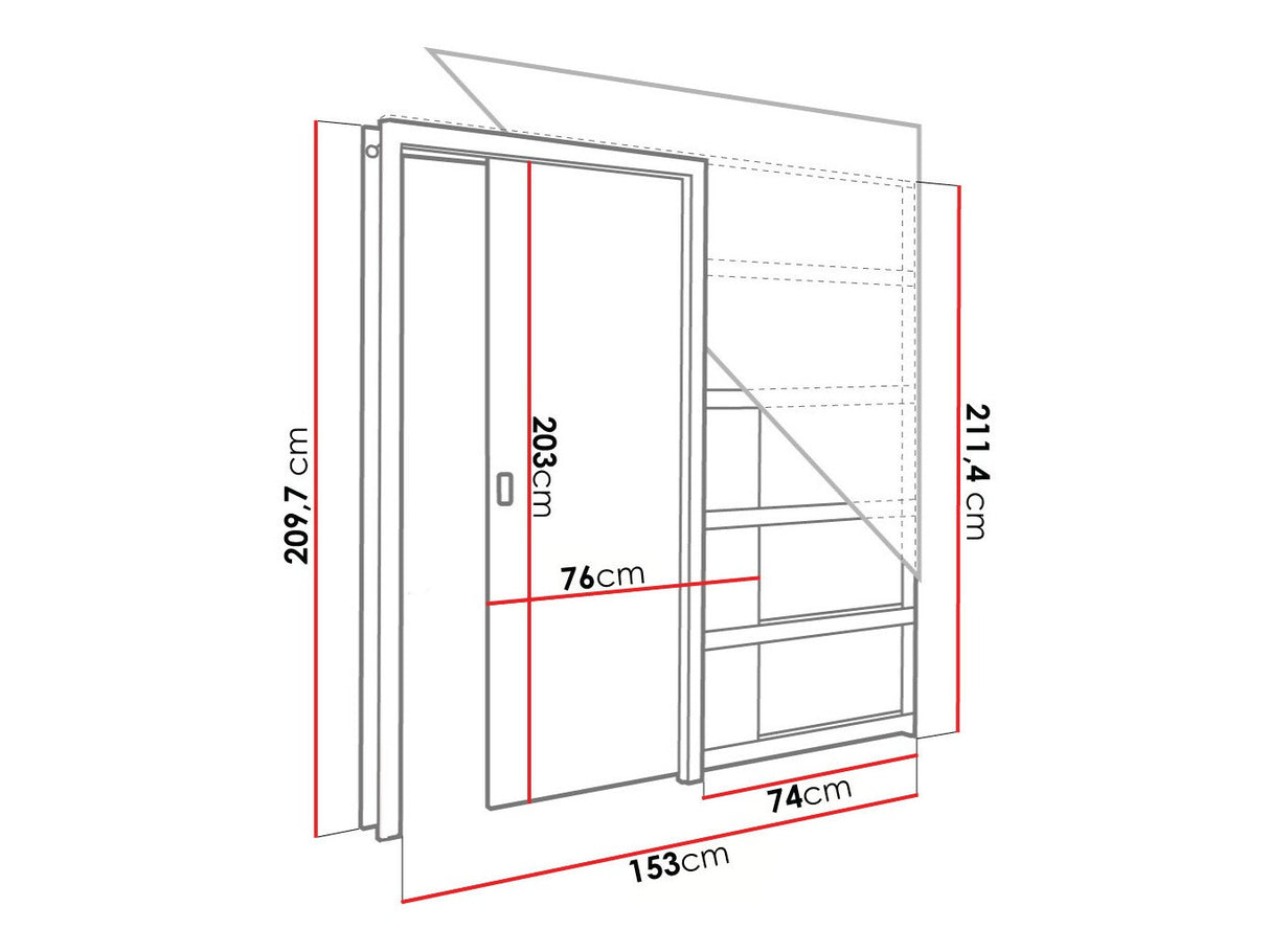 Tolóajtók Drzwi w kasecie EVO 70 (drz+kas+oście), Szín: Sötét kőris