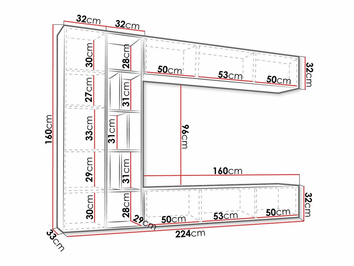 Nappali szett KODITA (Leronia), Szín: Fehér + Grafit