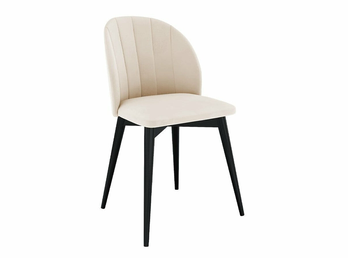 Étkezőgarnitúra Zestaw 04 4xS100 SKANDI FI, Szék színe: Fekete + Magic Velvet 2250, Asztal színe: Barna