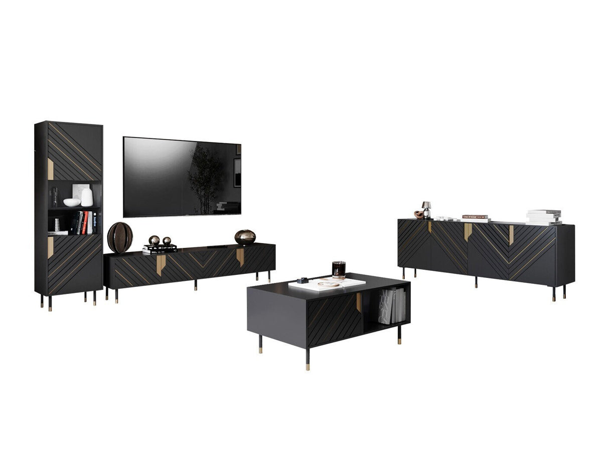 Nappali szett Meble MOUNTAIN I Czarny + Złoty