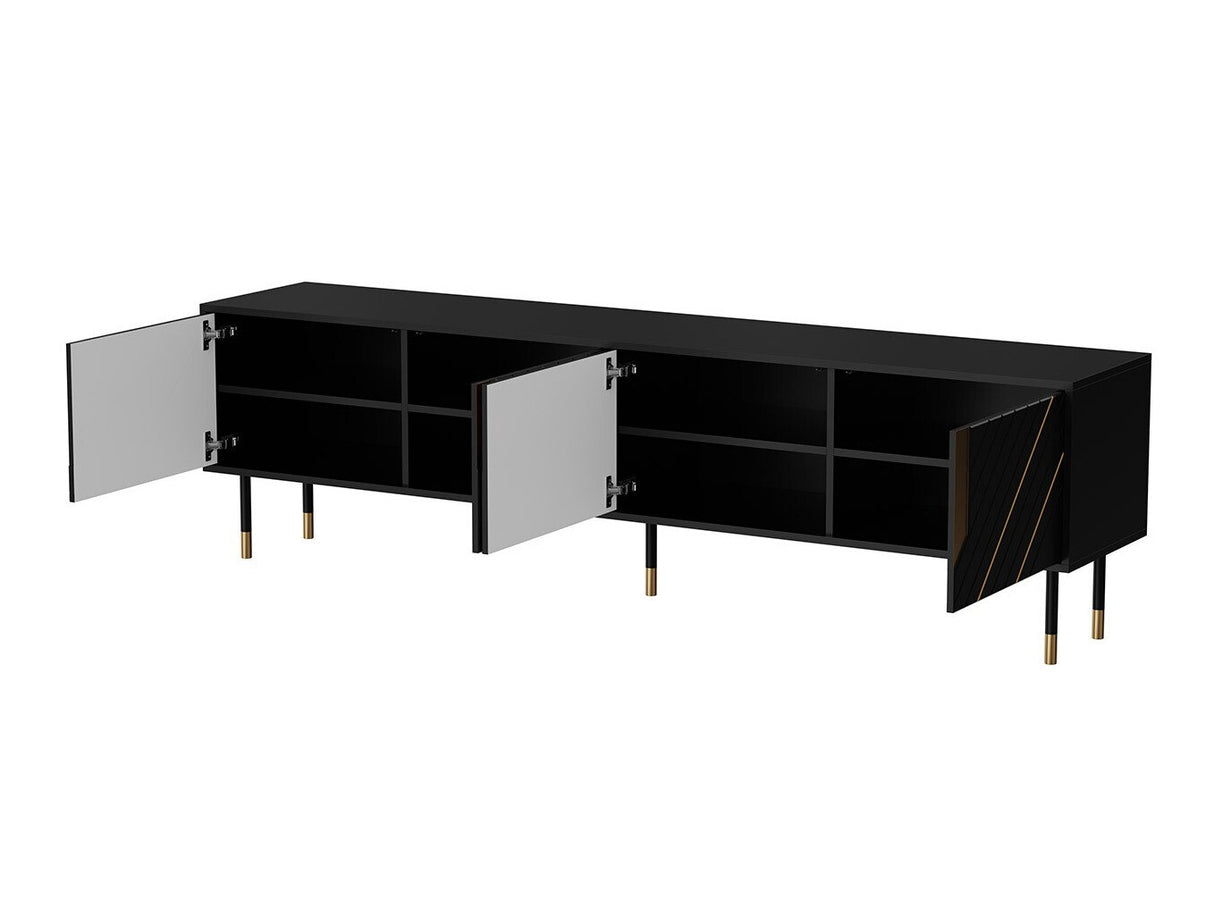 Nappali szett Meble MOUNTAIN I Czarny + Złoty