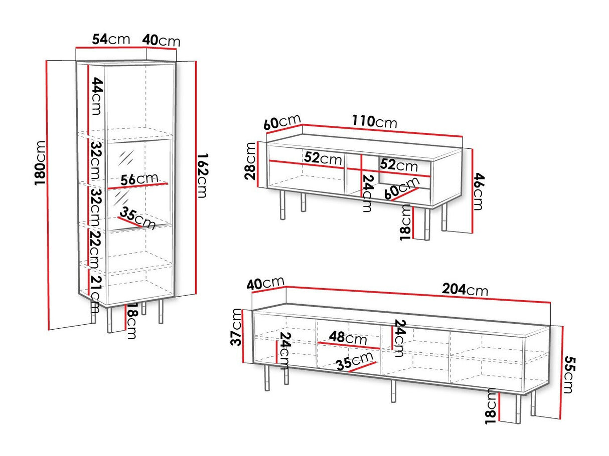 Nappali szett Meble MOUNTAIN II Czarny + Złoty