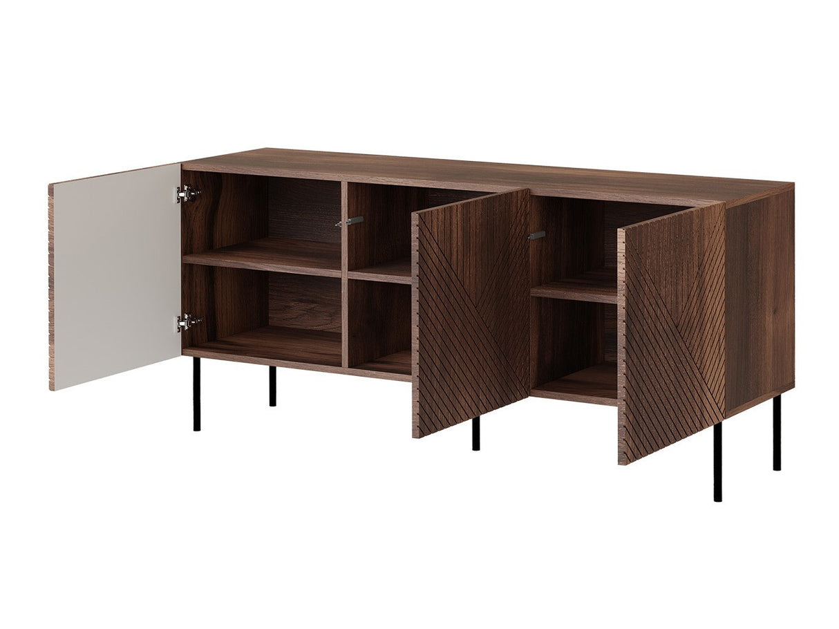 Szekrény ART DECO 3D 150 Orzech Warmia/Orzech Warmia Lakierowany