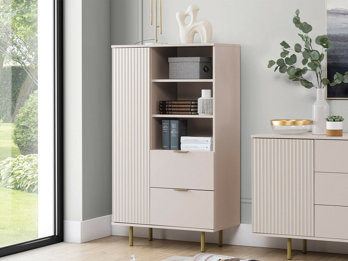 Könyvespolc Regał R1D2SZ NUBIA, Szín: Kasmír